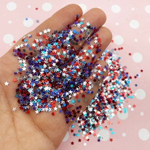 Gemengde glitter glitter patriottische ster op 4 juli, glitter glitter op Independence Day, glitter glitter, F694