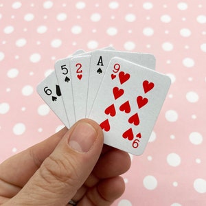 Two Full Decks of Miniature Poker Playing Cards