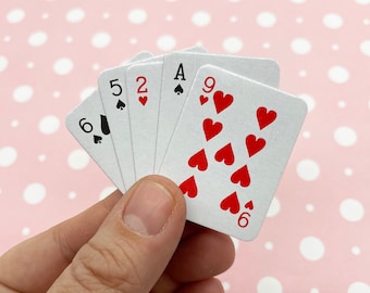 Two Full Decks of Miniature Poker Playing Cards