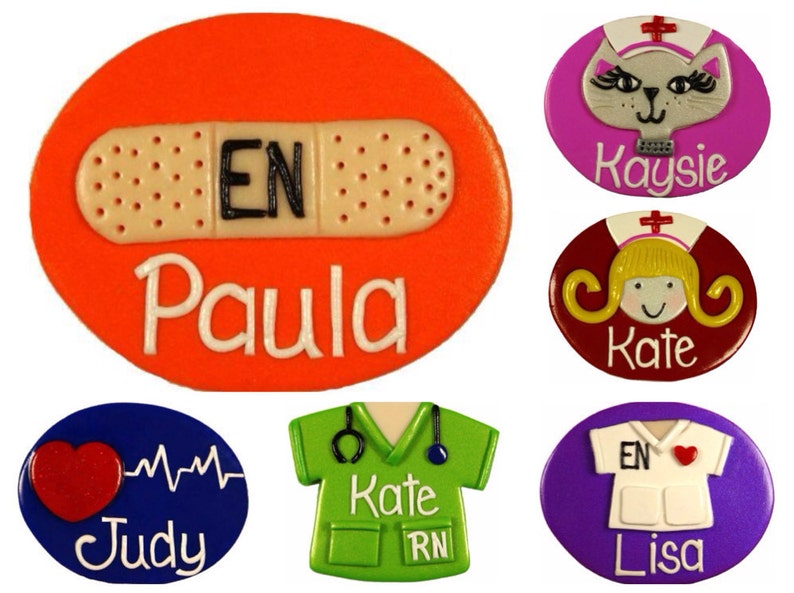 Nurses Face Name Badge Personalized Made to Order | Etsy
