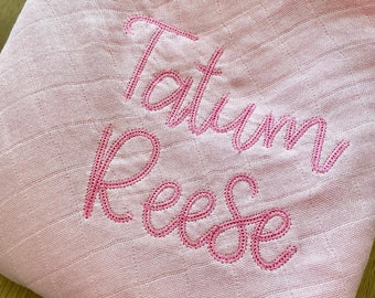 Custom Embroidered Baby Swaddle