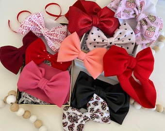 Valentine’s Day Hair Bows and Clips