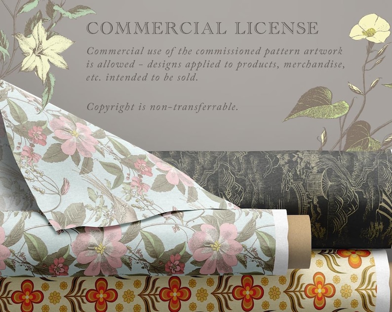 Custom Patterns Available CUSTOM Seamless Patterns for Textiles, Collage, Scrapbooking, Surface ...