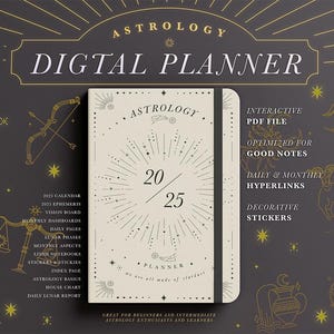 Astrology 2025 Zodiac Planner, Goodnotes Digital planner, Witchy Planner, Daily Planner, Planner Good Notes, 2025 Zodiac Stickers Planner