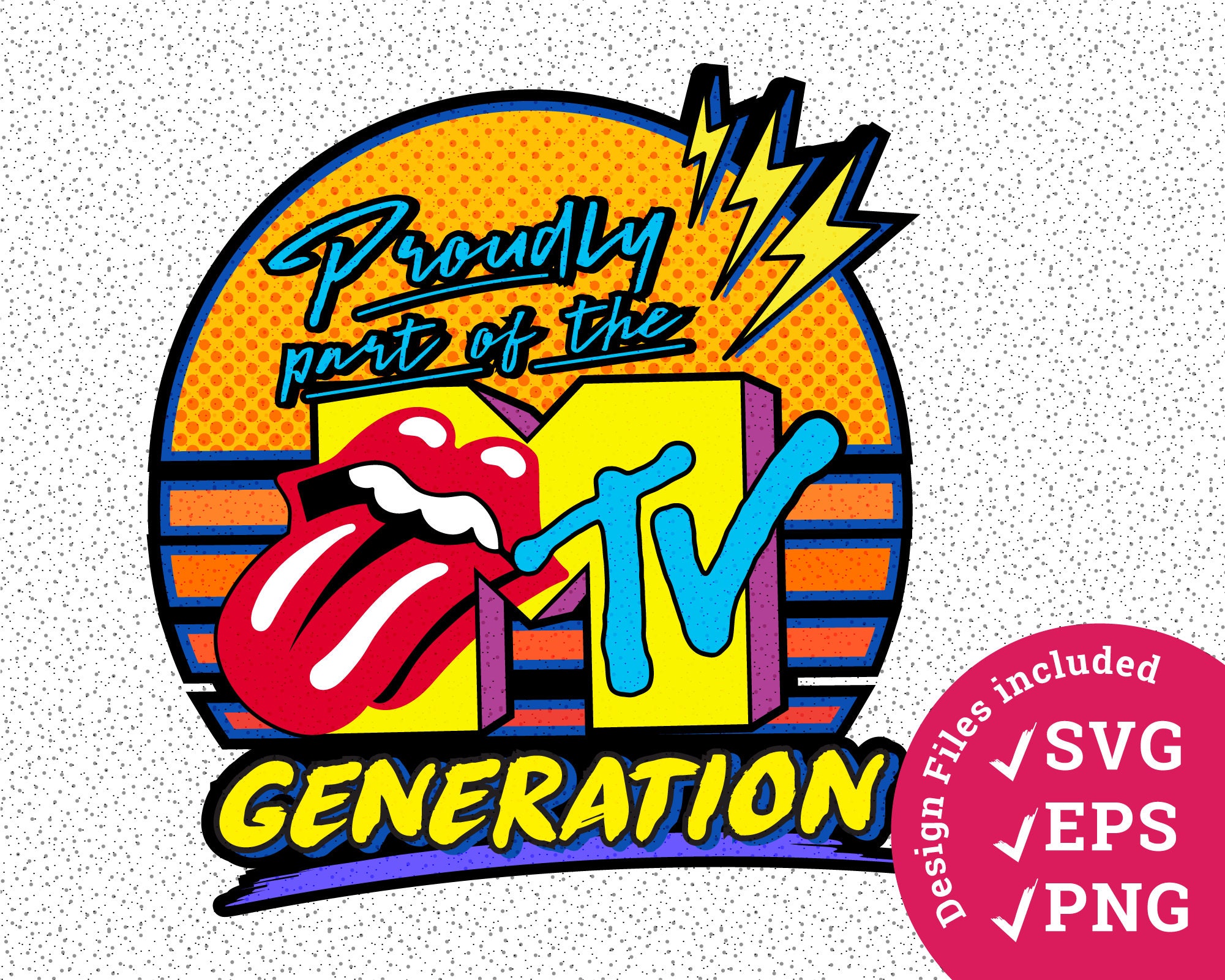 Mtv SVG PNG 90s SVG 80s Theme Logo 1990s Retro Tshirt Design 90s Sublimate  Design 80s Theme Nostalgic Sublimation Graphic Shirt 90s Clipart - Etsy