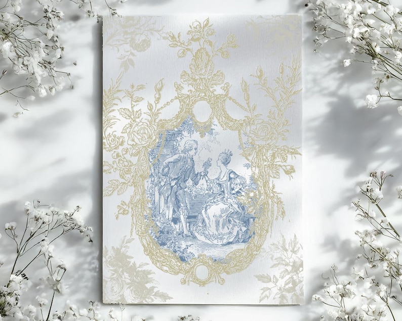 Caspari Romantische Toile Rose Gastendoekjes – 15 Stuks – Drielaags – FSC-gecertificeerd – Bedrukt Met Niet-giftige Inkt – Composteerbaar – Duits Vakmanschap