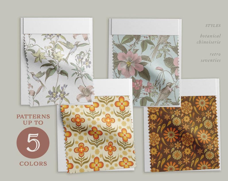 CUSTOM Seamless Patterns for Textiles, Collage, Scrapbooking, Surface ...
