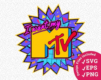 Mtv SVG PNG 90s SVG 80s theme logo 1990s retro tshirt design 90s sublimate design 80s theme nostalgic sublimation graphic shirt 90s clipart