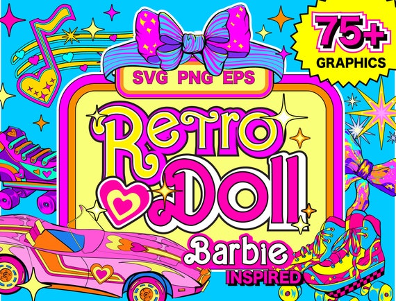 Retro Paper Dolls SVG: 90s Clipart Graphics (Digital Download)