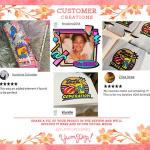 Peut inclure: Un collage de commentaires clients et d'images d'articles personnalis&eacute;s arborant le logo MTV et le texte "Pretty in Pink Generation". Les articles comprennent un gobelet isotherme, un t-shirt et des koozies. Les commentaires sont positifs et mettent en avant la qualit&eacute; des produits.