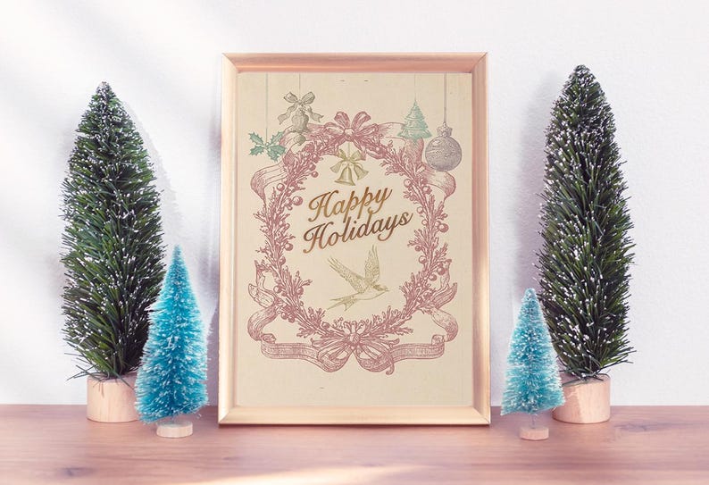 Vintage French toile Christmas card designs featuring elegant holiday wreaths, ribbons, doves, holly, ornaments, and gifts. Perfect for DIY printable Christmas cards, festive invitations, holiday stationery, gift tags, and scrapbooking projects. High-resolution PNG and SVG clipart frames and borders in red, gold, green, and blue tones. Ideal for crafters, Etsy sellers, and print-on-demand Christmas projects in a timeless vintage Noël en Toile style.