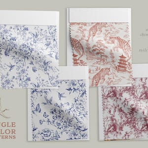 CUSTOM Seamless Patterns for Textiles, Collage, Scrapbooking, Surface ...