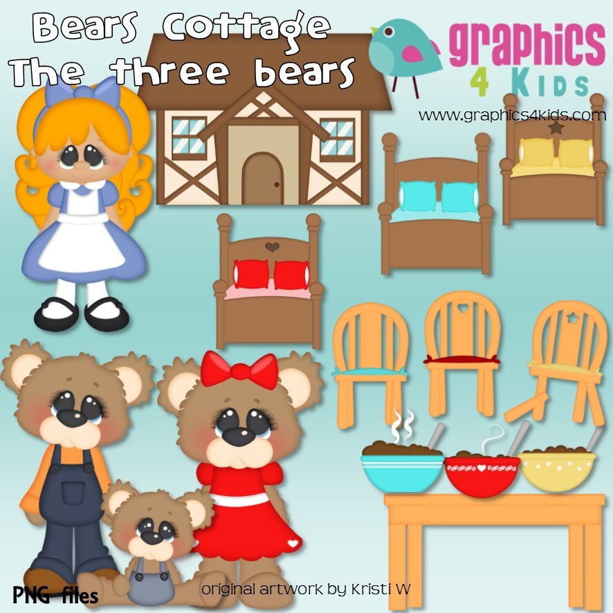 goldilocks and the three bears clipart goldilocks and the three bears clipart