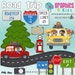 Road Trip Digital Clip art for scrapbooking, party invitations - Instant Download Clipart Commercial Use