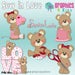 Sew in love valentine Digital Clipart - Clip art for scrapbooking, party invitations - Instant Download Clipart Commercial Use