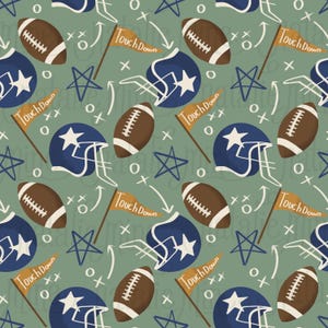 Football Seamless Pattern | boy football helmet Digital Paper