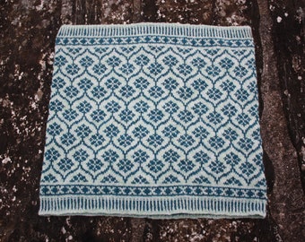 KNITTING PATTERN PDF Instant Download Moorish Stranded Knit Cowl Snood Neck Warmer Hand Knitting Pattern