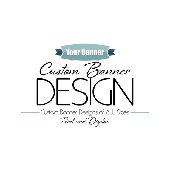 Custom Banner Design Graphic Designer Custom Digital And Etsy