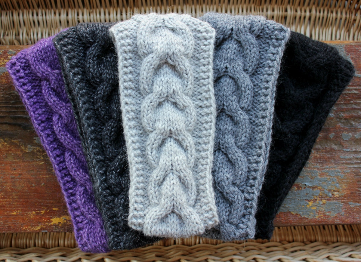 Knit Headband with Buttons for Facemask Women Knitted Ear Etsy