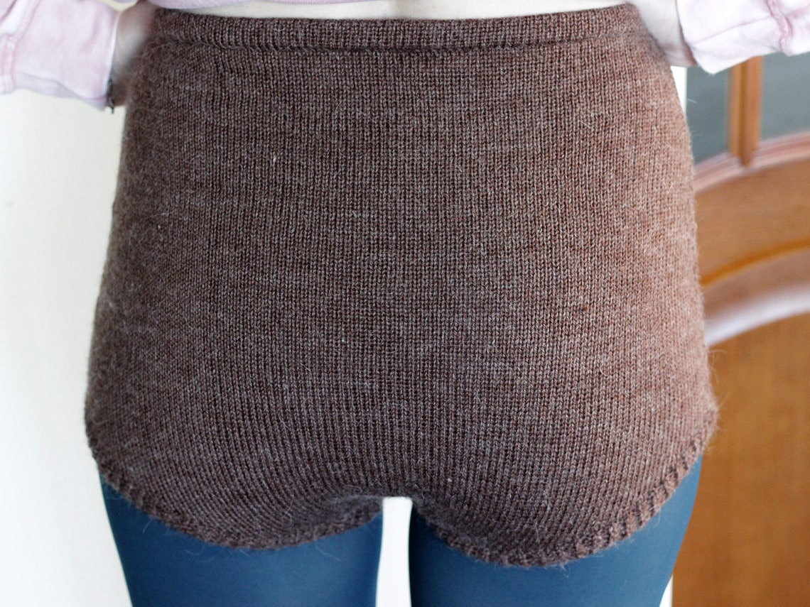 High waist panties knit panties underwear warm wool slips Etsy