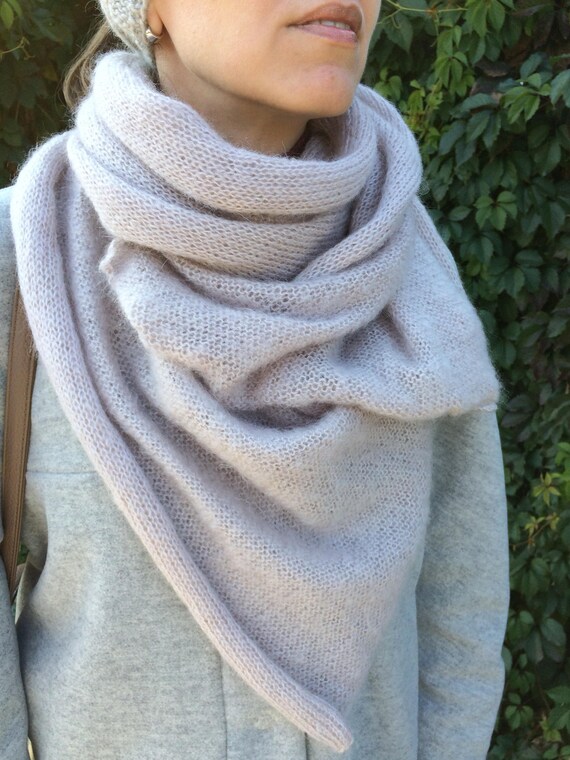 Knit Blanket Scarf Mohair Clothing Gift Knitting Pashmina Etsy