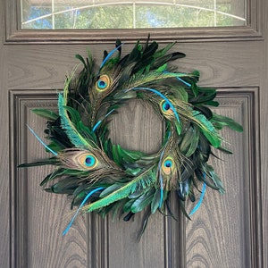 Peacock Feather Wreath