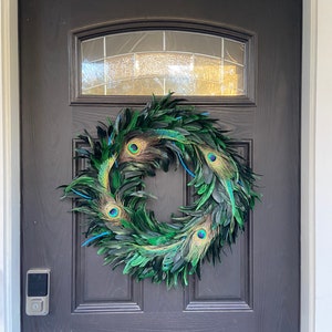 Peacock Feather Wreath