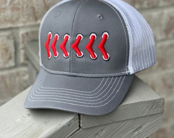 Baseball stitches hat