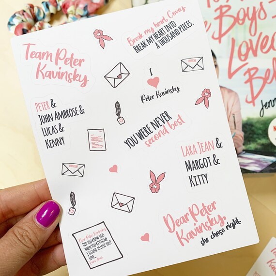 Team Peter Kavinsky Sticker Sheet To All The Boys Sticker Etsy