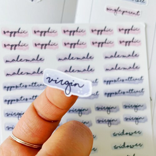 Romance Trope Planner Stickers Sheet 9 Romance Novel Trope Etsy