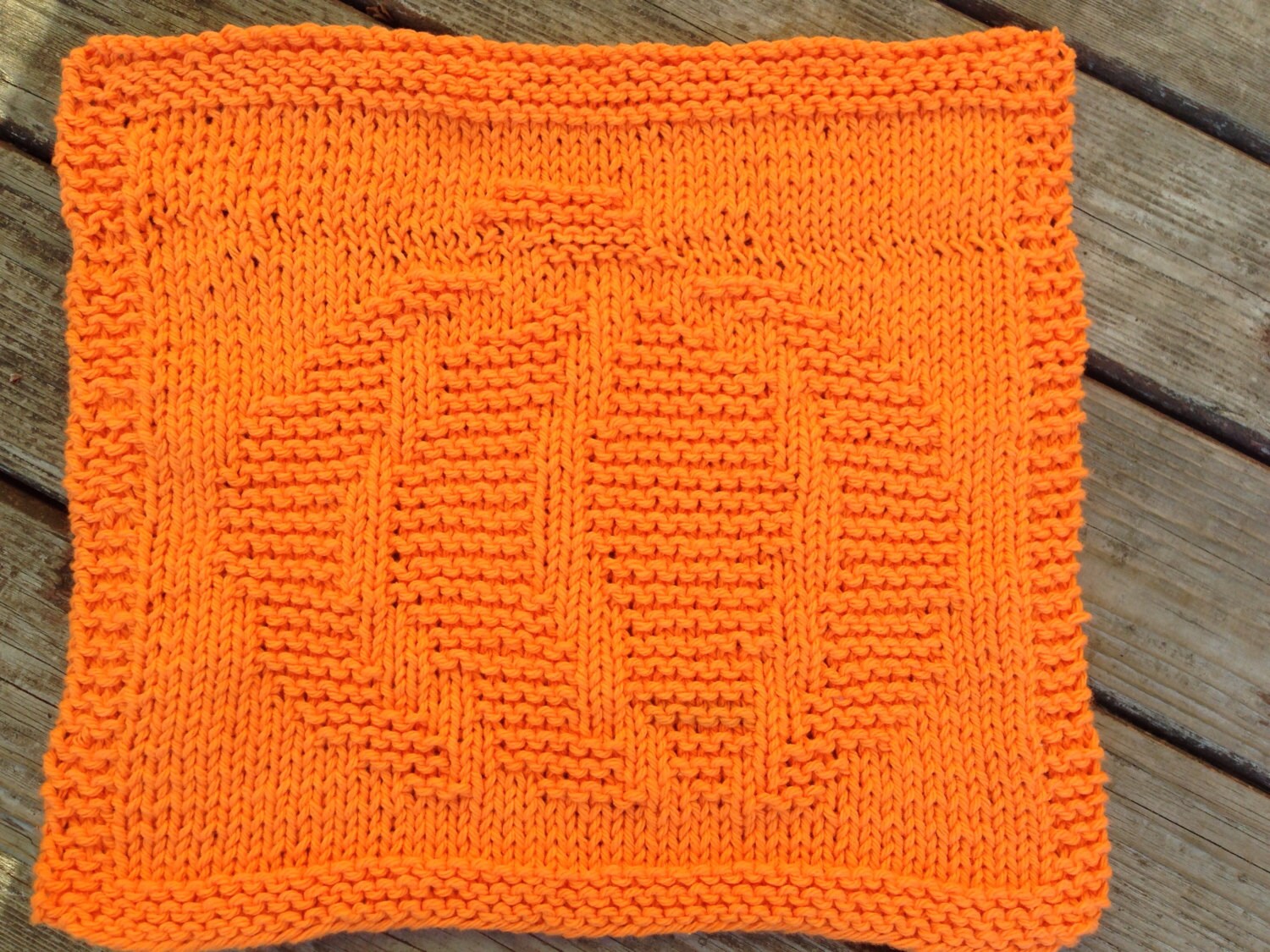 Knitted Pumpkin Dishcloth PDF Pattern Etsy