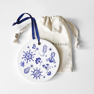 Microbiology Ornament, Virus bacteria Holiday Stocking Stuffer, Science Gift