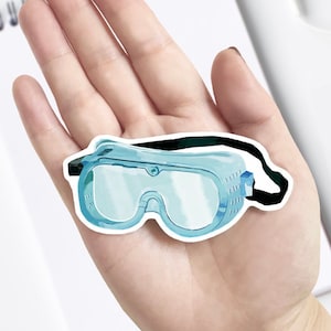 Lab Goggle Vinyl Sticker, Unique Chemistry Biology Science sticker decal