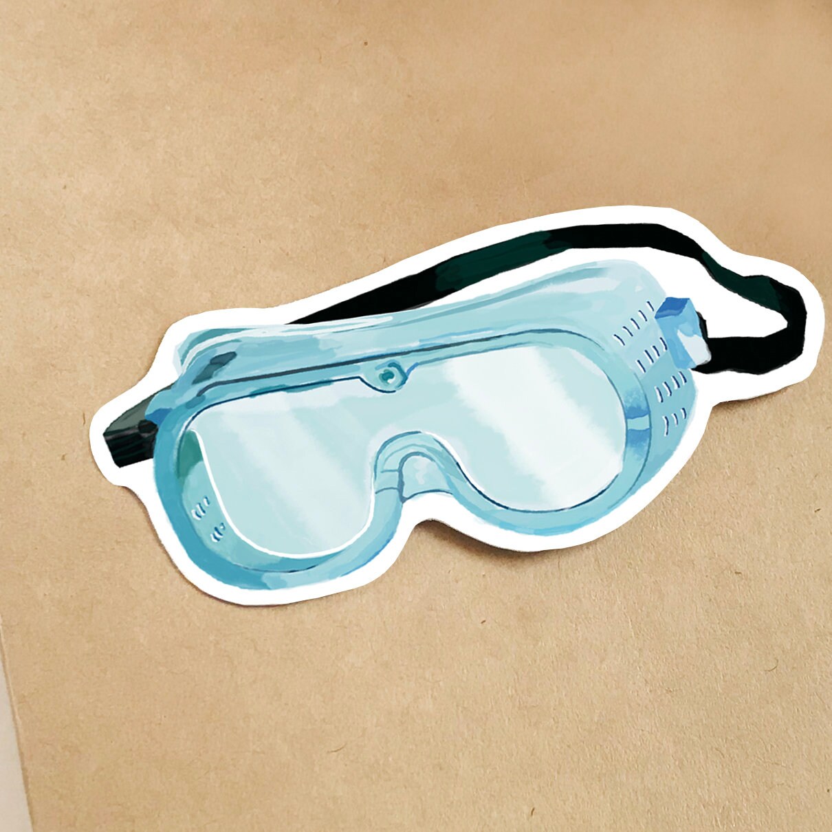 Goggle Science Sticker Lab Goggle Vinyl Sticker, Unique Chemistry Biology Science Sticker ...