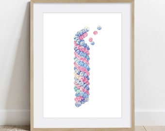 Microtubule Poster, Biology print, Biochemistry wall decor