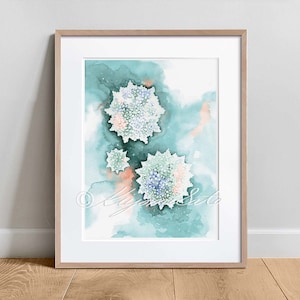 Póster de arte abstracto sobre virus adenoasociados Impresión científica Decoración de pared de biología molecular Arte de virología Regalo científico Regalo de arte viral