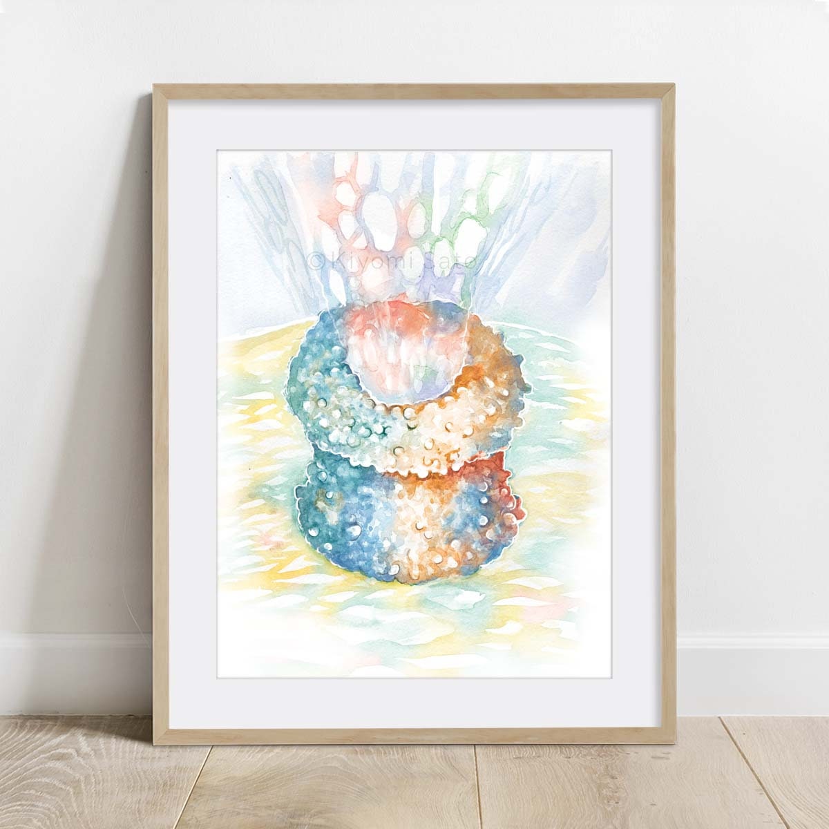 Complement protein Art Print, Biology Art Poster, Science Art Watercolor