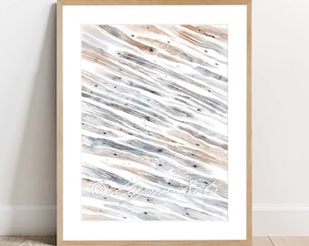 Cardiac Muscle Histology Art, Heart Histology Science Art Decor, Anatomy Watercolor Biology Poster