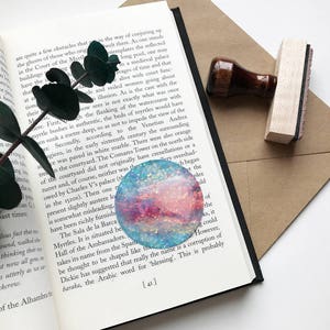 Mars Vinyl Sticker, Watercolor Illustration Unique Decal, Laptop ...