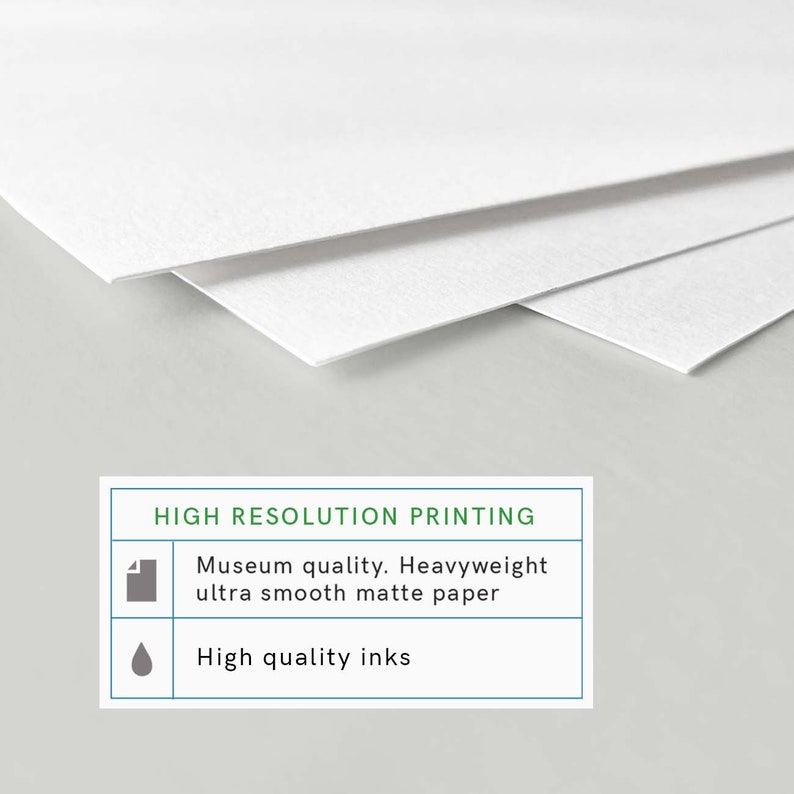 Puede incluir: Detalles de impresi&oacute;n de alta resoluci&oacute;n. Papel mate ultra suave, pesado y de calidad de museo, y tintas de alta calidad.