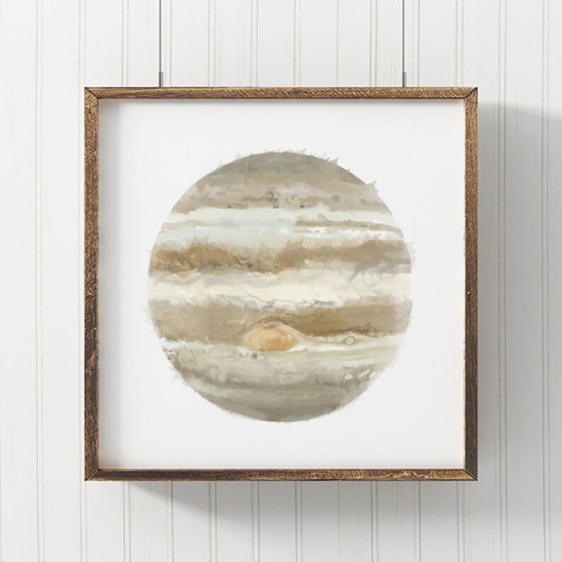 Jupiter Poster Print wall decor Art 12 x 12 in Etsy