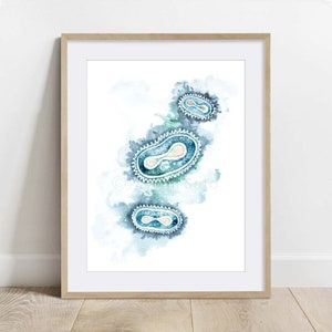 Poxvirus Art Print, Science wall decor, Molecular biology poster, Biology print, Virology art