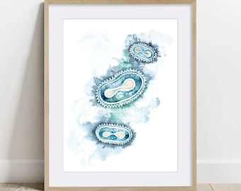 Poxvirus Art Print, Science Wall Decor, Virology Poster