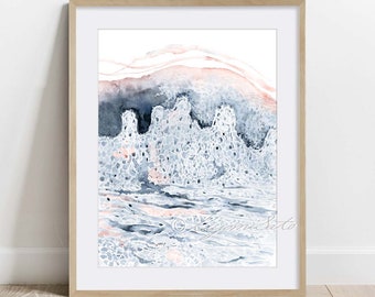 Thin Skin Histology Art Poster, Epidermis Histology Watercolor Art, Dermatology Art Wall Decor,Anatomy Science Art