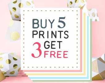 Buy 5 prints get 3 prints FREE, Poster set, Science Art, bundle