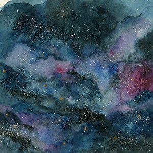 Starry Night Dream Landschap, Poster, print, wand decor, 8,5 x 11 in, 12 x 16 in afbeelding 4