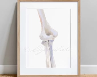 Elbow Joint Art, Orthopedics Art, Physical Therapy Art Poster, Anatomy Art Print