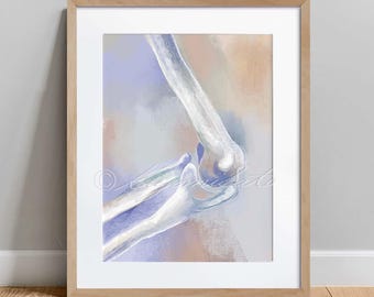 Elbow chiropractor Wall Art Orthopedics Art Poster, Physical Therapy Art Poster Human Anatomy Art Decor