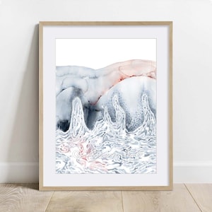 Thick Skin Histology Art Poster, Epidermis Histology Watercolor Art, Dermatology Art Wall Decor,Anatomy Science Art