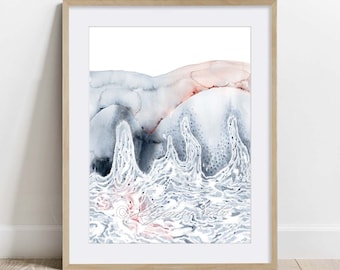 Thick Skin Histology Art Poster, Epidermis Histology Watercolor Art, Dermatology Art Wall Decor,Anatomy Science Art